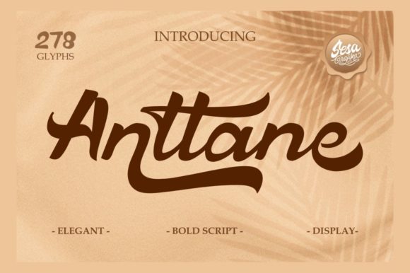 Anttane: A Bold Retro Script Font for Crafters and Product Designers