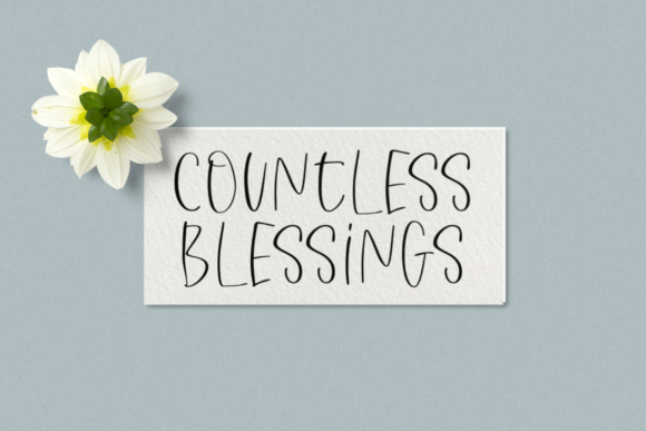 Countless Blessings: A Handwritten Font for Marketers