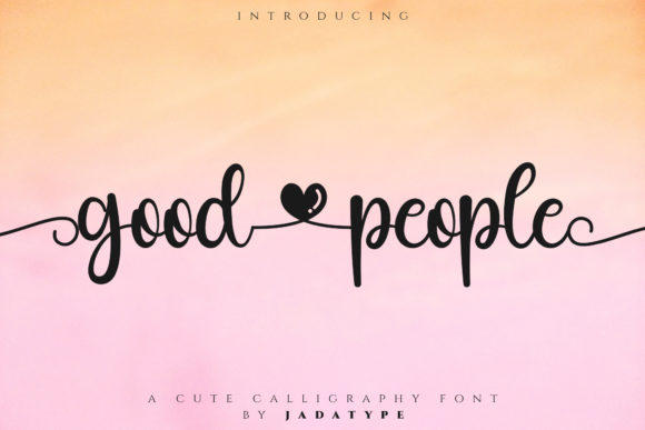 Good People: A Charming Script Font for Warm Editorial Touches