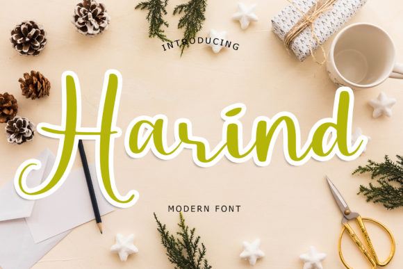 Harind: A Trendy Script Font for Editorial Design