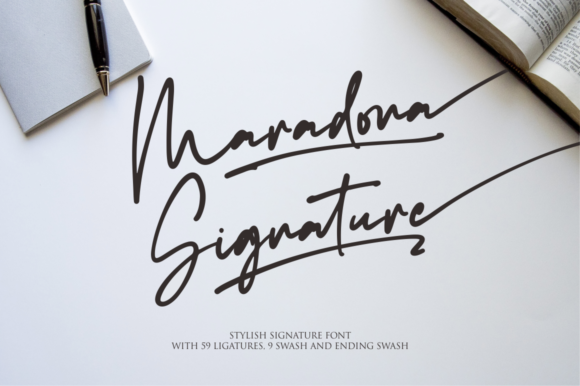 Maradona Signature: A Refined Script Font for Editorial Design