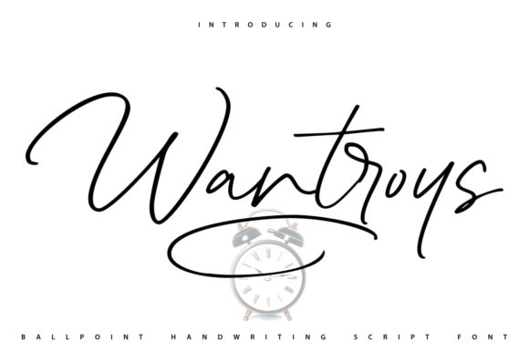 Wantroys: A Graceful Handwritten Font for Modern Editorial Design